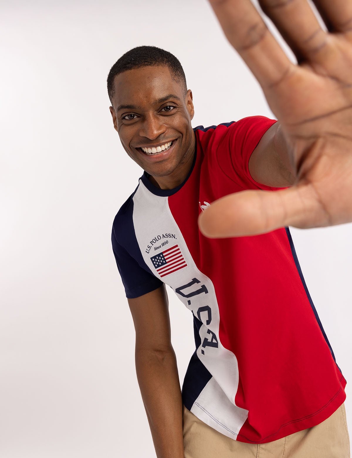 U.S. Polo Assn. - Mens Usa Color Block Jersey T-Shirt - Size XX