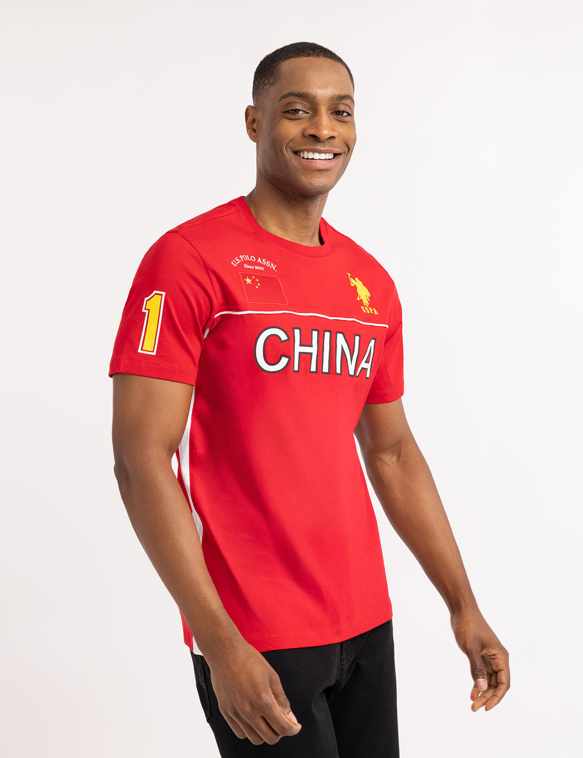 U.S. Polo Assn. - Mens China Color Block Jersey T-Shirt - Size XL