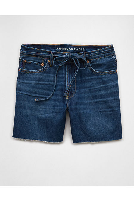 AE 6 Strigid Super High-Waisted Relaxed Denim Short Women's Dark Vintage 6