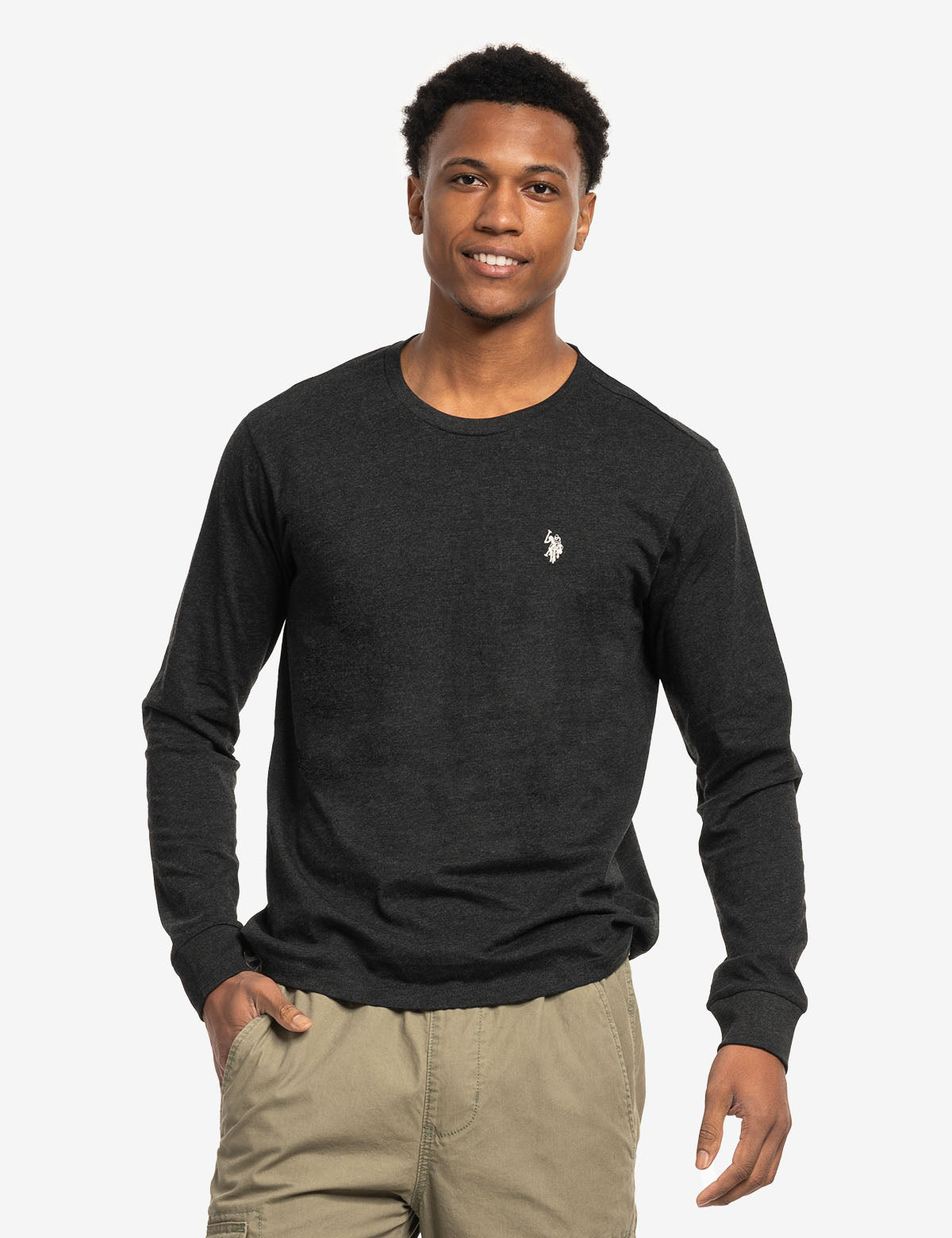 U.S. Polo Assn. - Mens Long Sleeve Solid T-Shirt - Size S