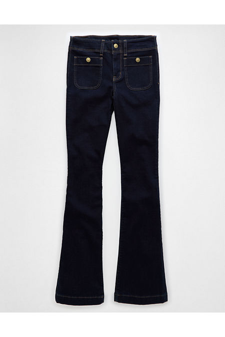 AE Next Level Low-Rise Kick Bootcut Jean Women's Darkness Falls 20 Regular
