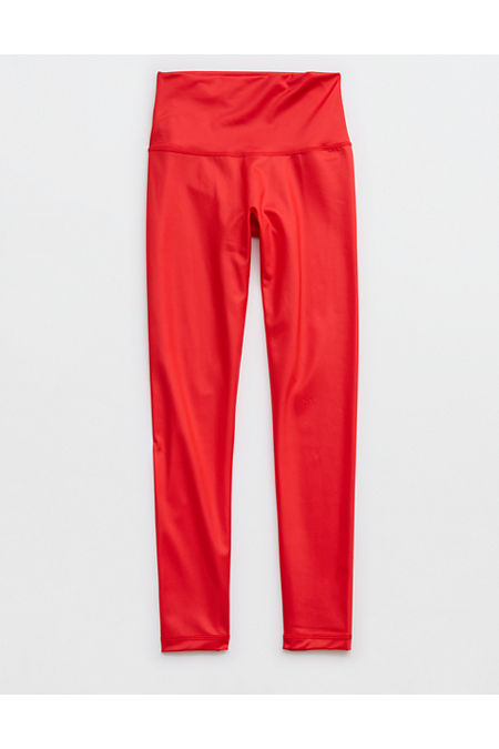 OFFLINE By Aerie Goals Gloss High Waisted Legging Women's Bright Red L