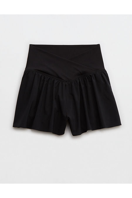 OFFLINE By Aerie Real Me Crossover Flowy Short Women's True Black S