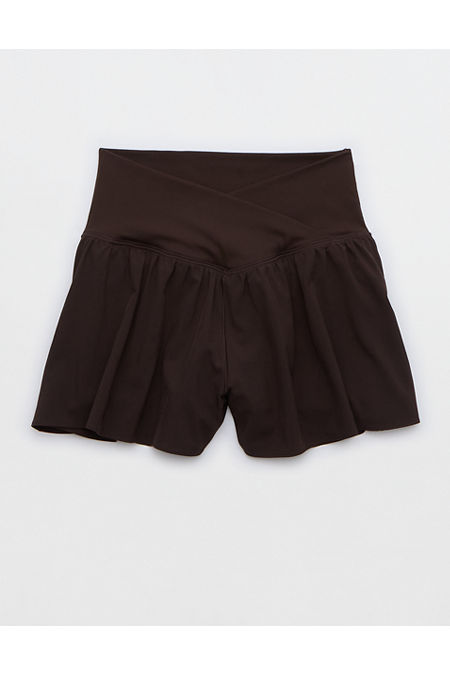 OFFLINE By Aerie Real Me Crossover Flowy Short Women's Deep Earth S