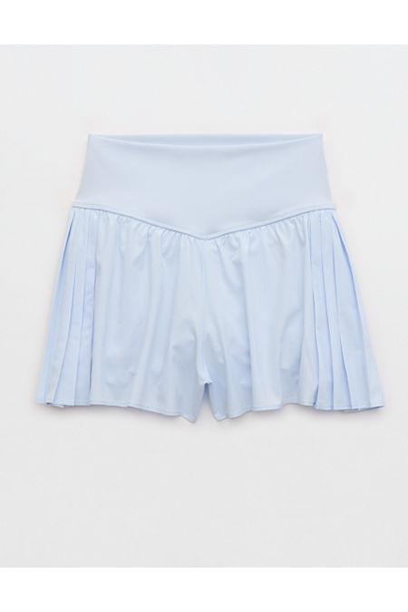 OFFLINE By Aerie Real Me Pleated Flowy Short Women's Eyelet Blue M