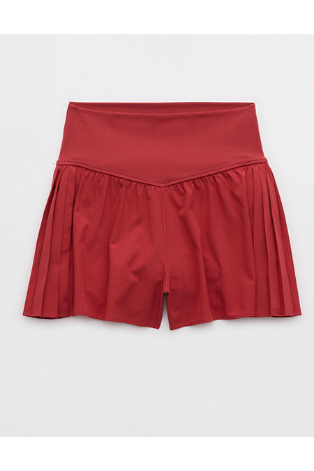 OFFLINE By Aerie Real Me Pleated Flowy Short Women's Summer Burgundy L