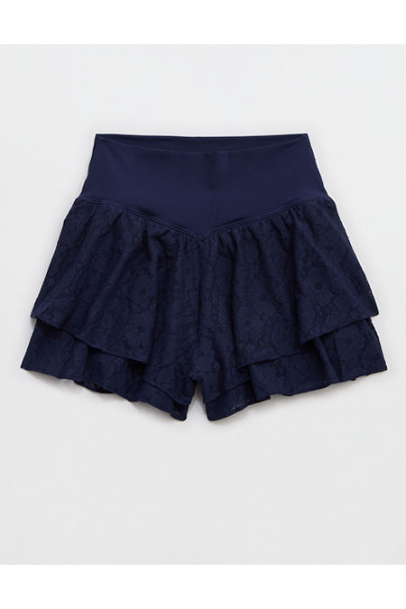 OFFLINE By Aerie Real Me Lace Flowy Short Women's Royal Navy XS
