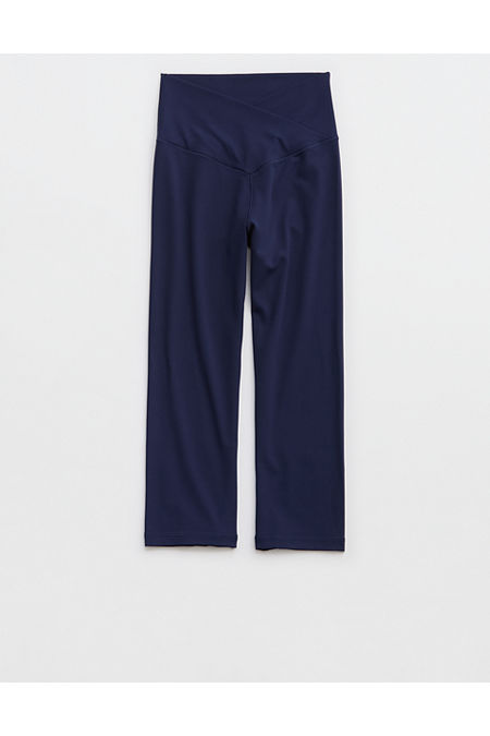 OFFLINE By Aerie Real Me High Waisted Crossover Capri Legging Women's Royal Navy XXS