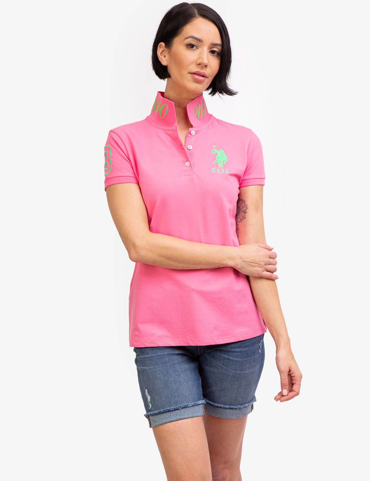 U.S. Polo Assn. - Womens USPA Printed Polo Shirt - Size XS