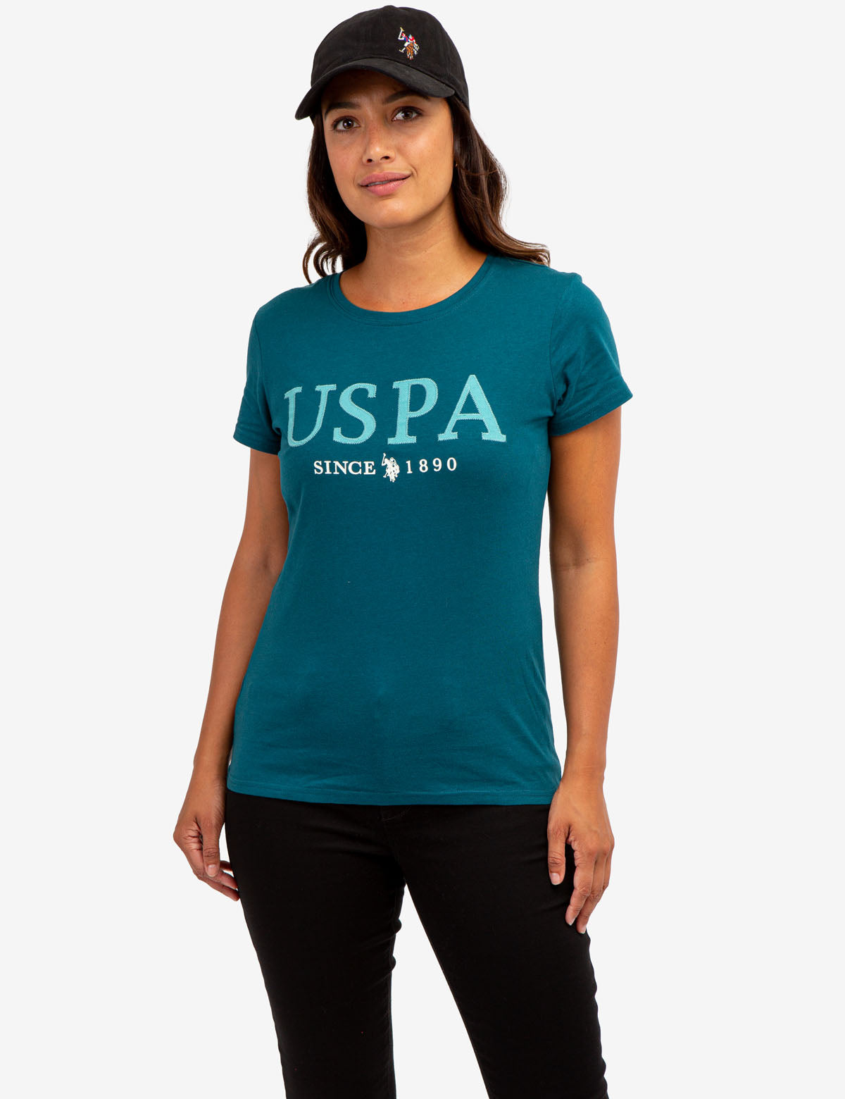 U.S. Polo Assn. - Womens USPA Stitch Applique Crew Neck T-Shirt - Size XS