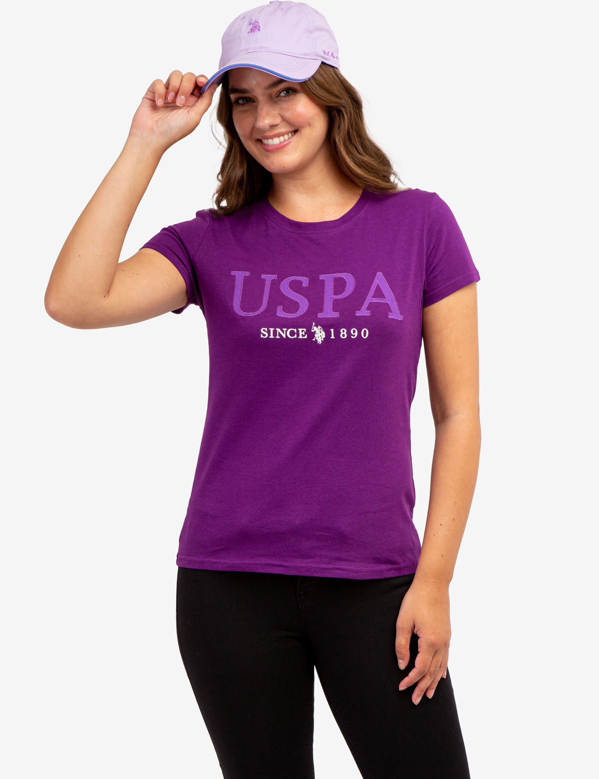 U.S. Polo Assn. - Womens USPA Stitch Applique Crew Neck T-Shirt - Size M