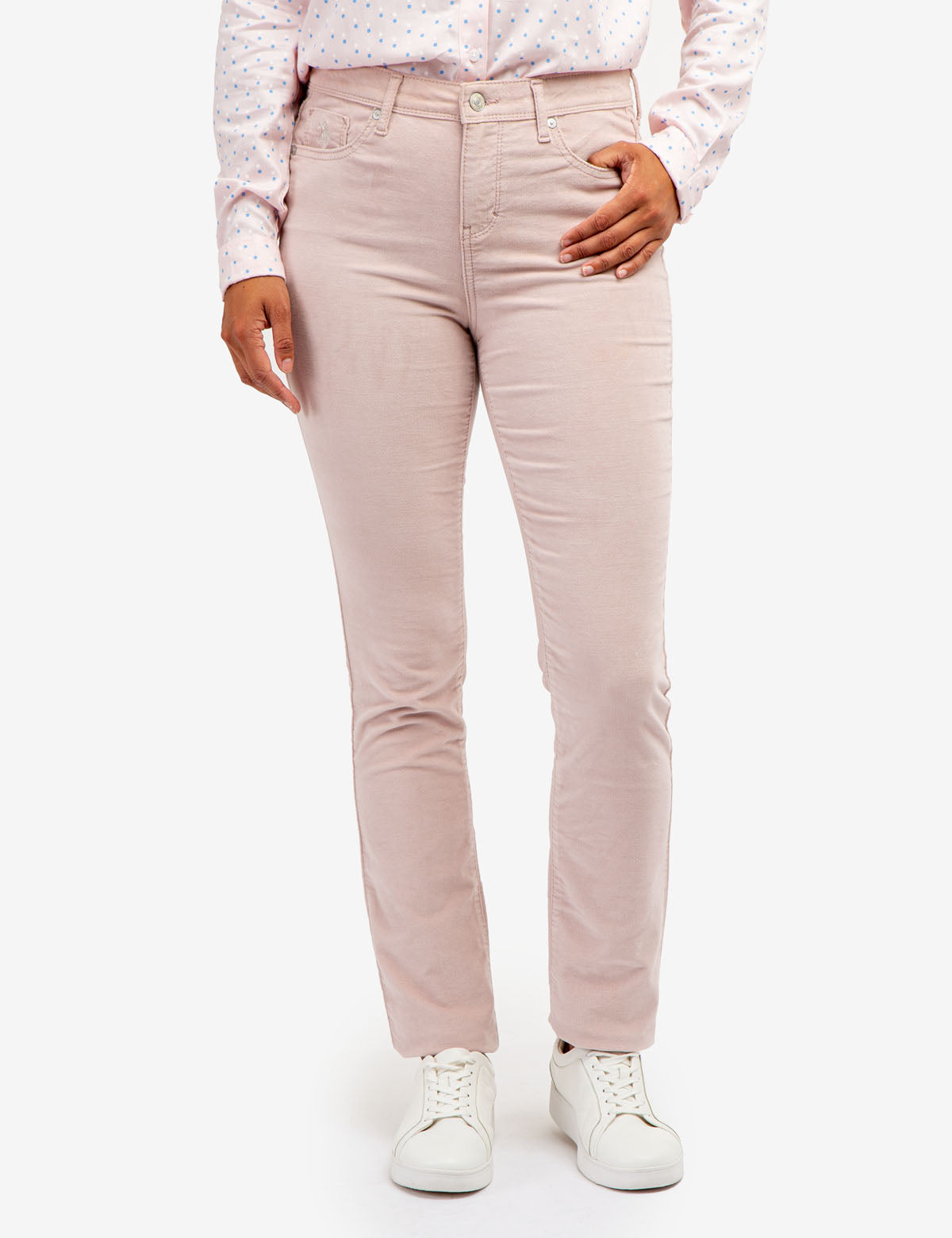 U.S. Polo Assn. - Womens Mid Rise Corduroy Pants - Size 14R