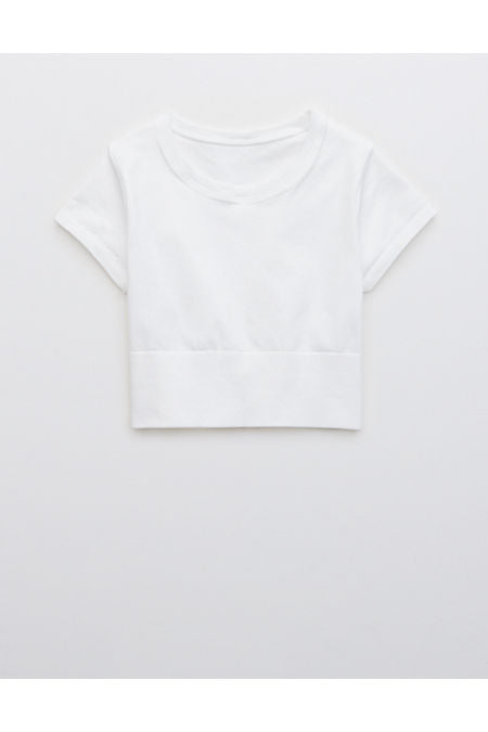 OFFLINE By Aerie Sidewalk Seamless Cropped T-Shirt Women's White XXL