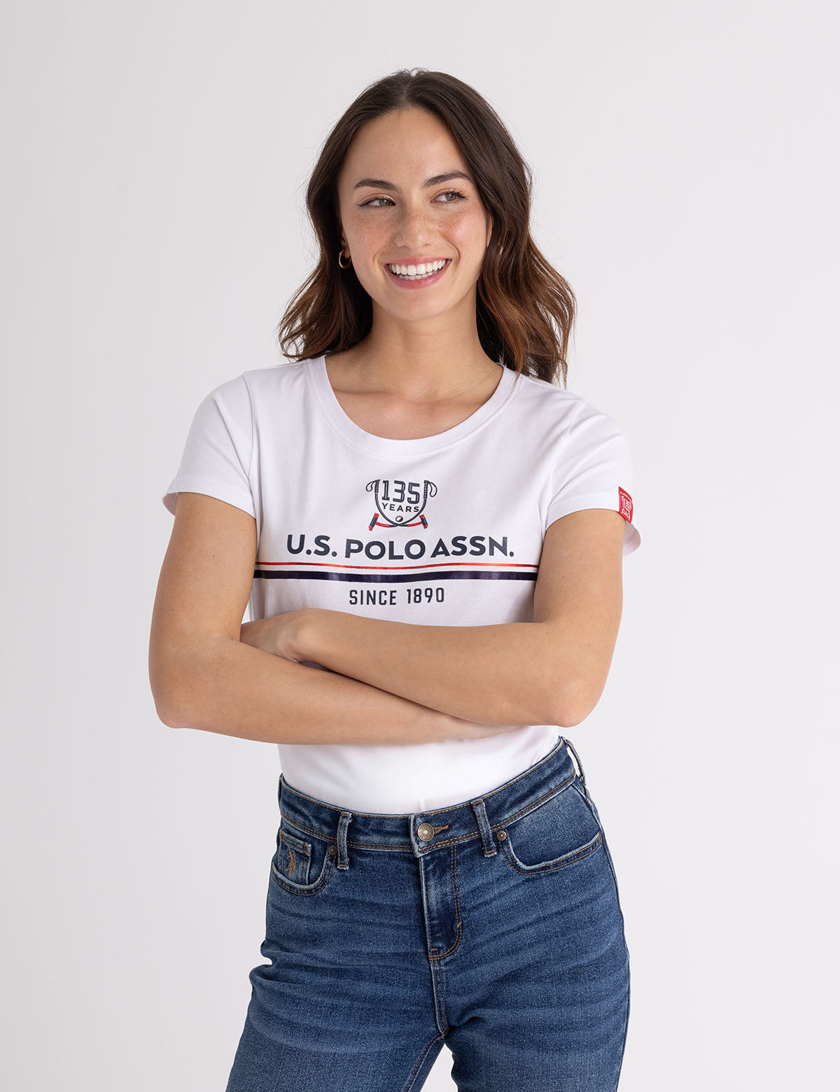 U.S. Polo Assn. - Womens 135 Anniversary Signature T-Shirt - Size XS