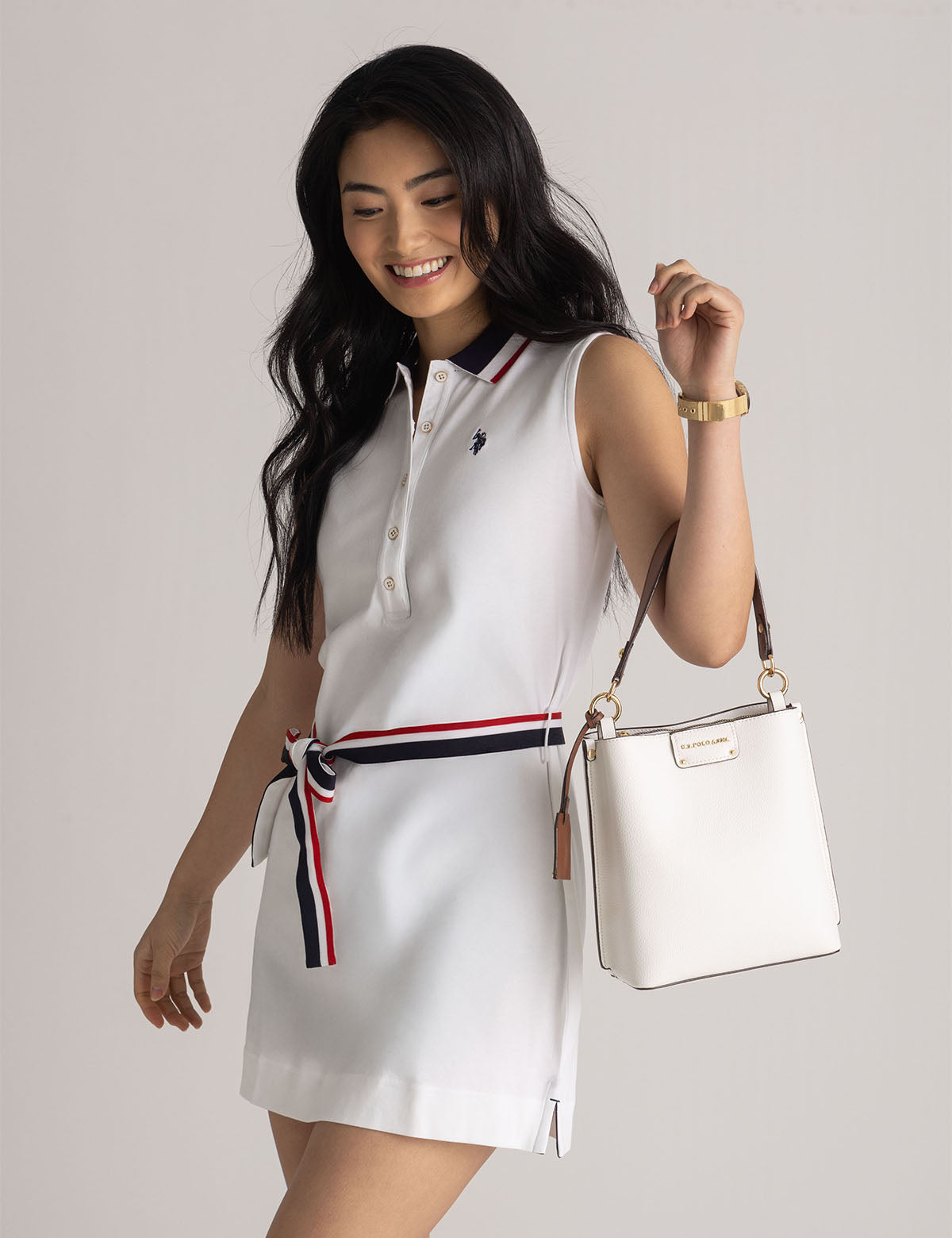U.S. Polo Assn. - Womens Solid Bucket Bag With Crossbody Strap - Size 1SZ