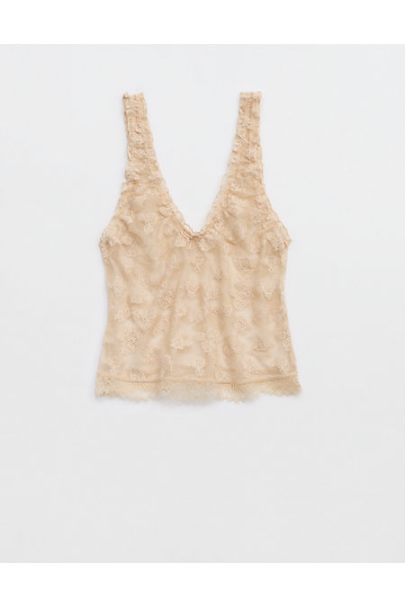 Show Off Rosebud Lace Cami Women's Sandalwood XS