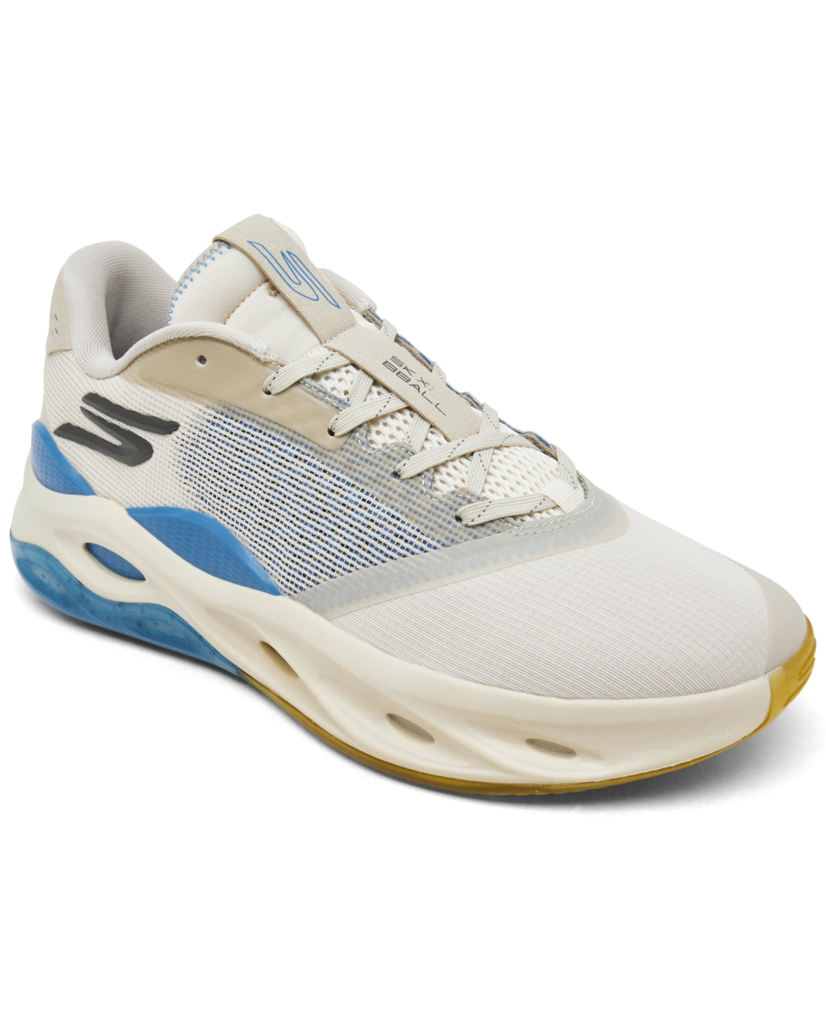 Skechers Men's Skx Float Basketball Sneakers from Finish Line - Off White, Blue - Ups#