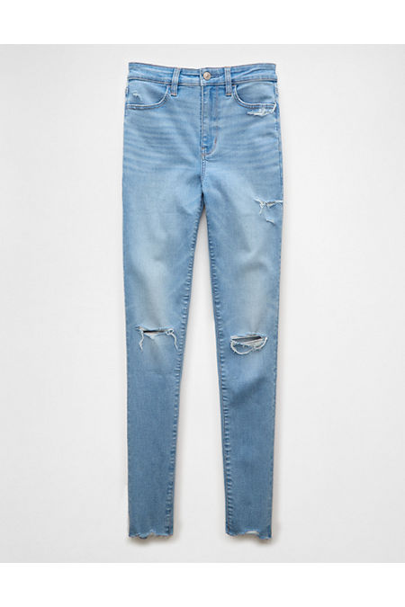 AE Next Level Super High-Waisted Ripped Jegging Women's Fresh Bright 00 Short