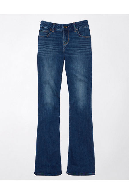AE Next Level Curvy Low-Rise Kick Bootcut Jean Women's Simply Dark 0 Regular