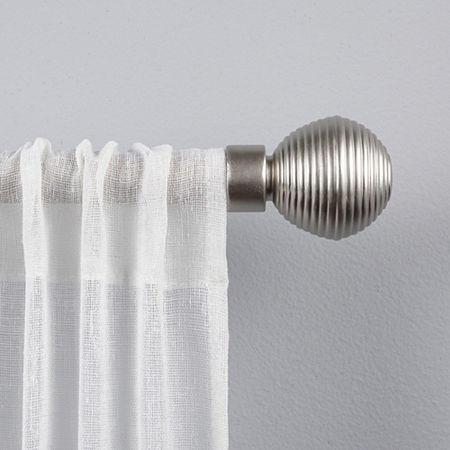 Exclusive Home Curtains Modern Layer 1 IN Adjustable Curtain Rod, One Size, Silver