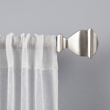 Exclusive Home Curtains Napoleon 1 IN Adjustable Curtain Rod, One Size, Silver