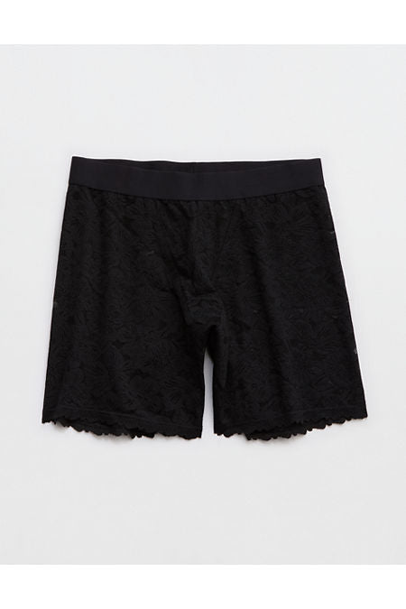 Show Off Rosey Lace Boyshort Underwear Women's True Black XXL