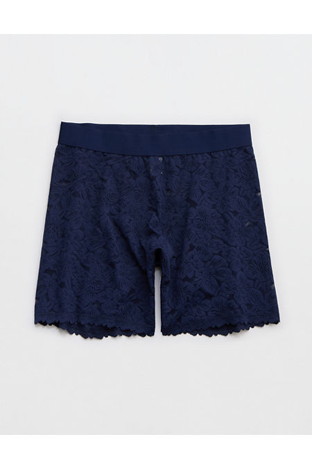 Show Off Rosey Lace Boyshort Underwear Women's Navy S