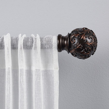 Exclusive Home Curtains Vine 1 IN Adjustable Curtain Rod, One Size, Brown