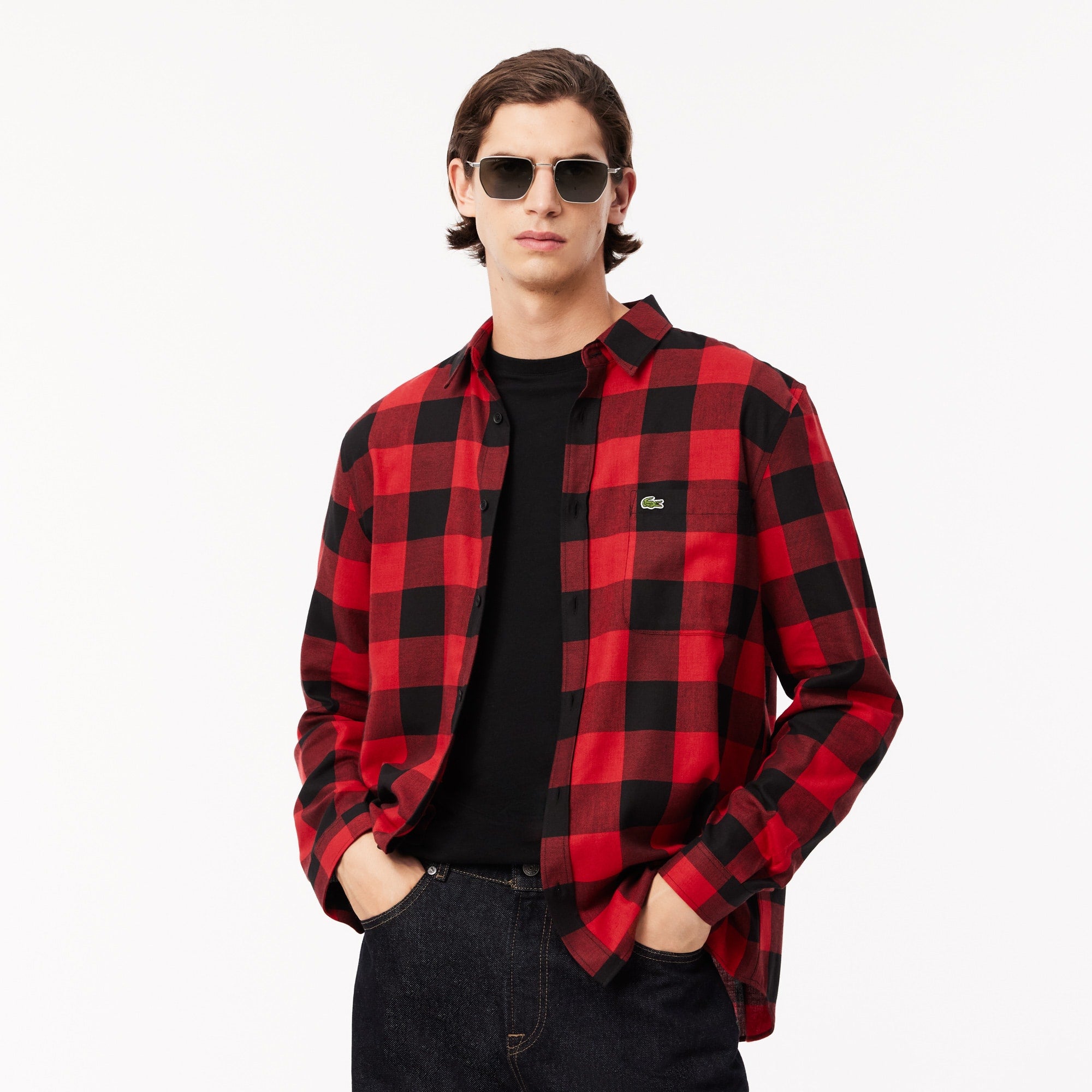 Lacoste Men's Regular Fit Cotton and Wool Overshirt - 15_ - 40