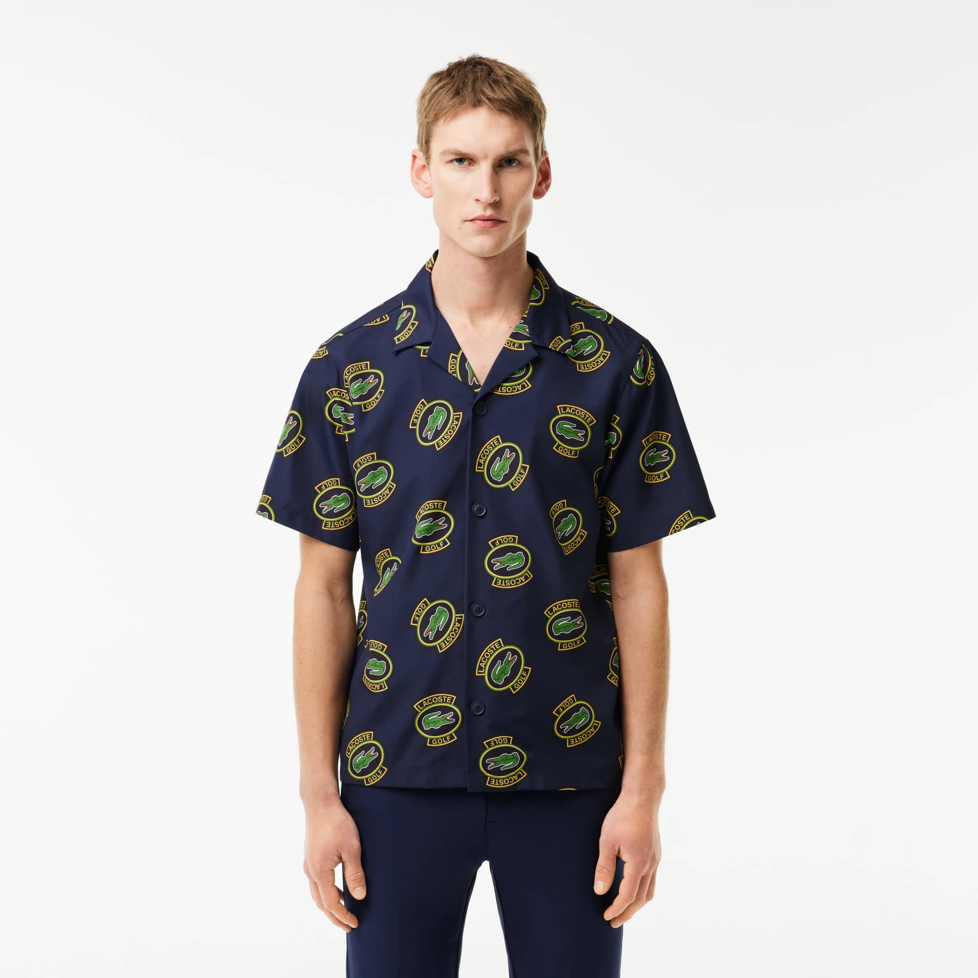 Lacoste Men's Regular Hawaii Fit UV Protect Golf Shirt - 15_ - 40