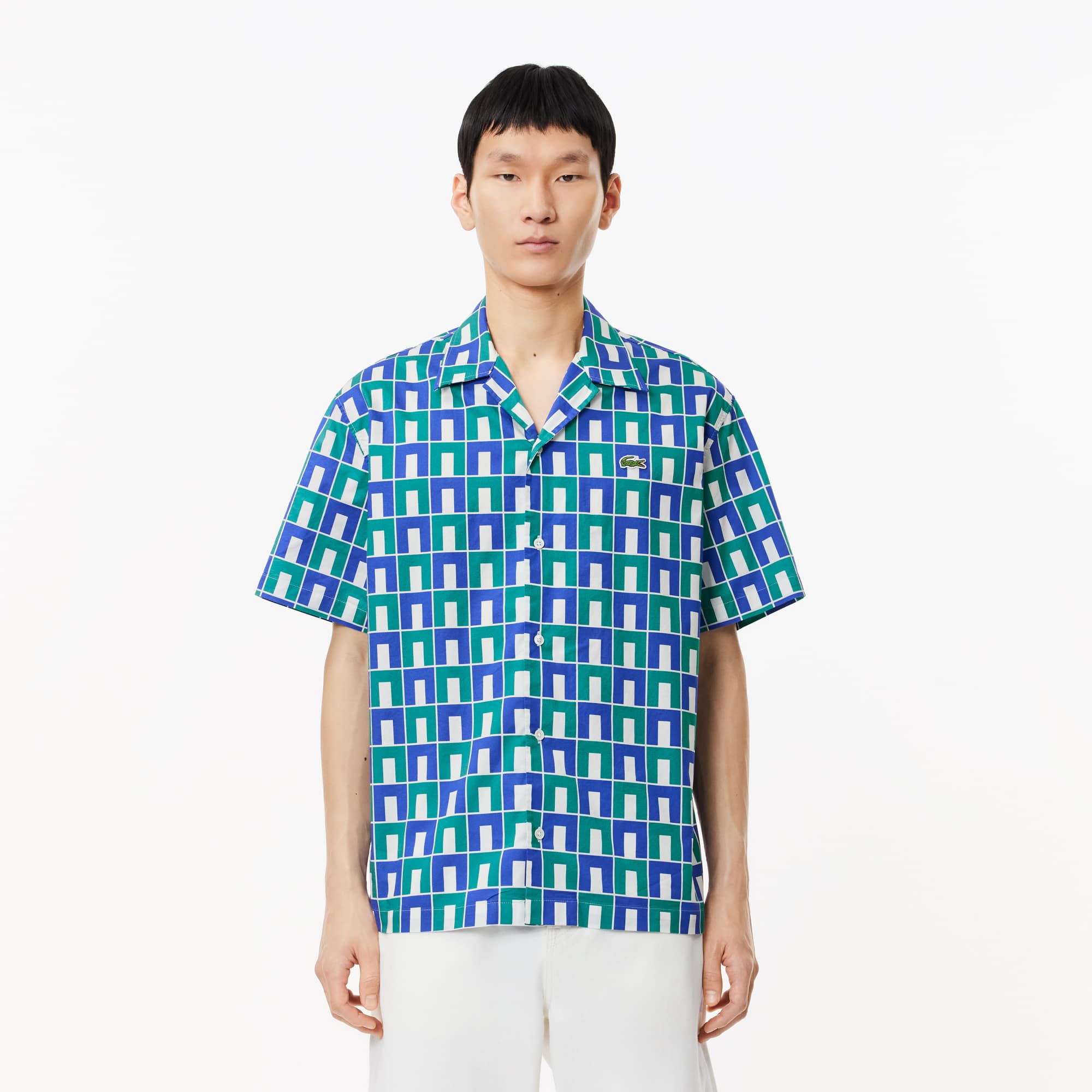 Lacoste Men's Relaxed Fit Print Shirt - 15 - 38