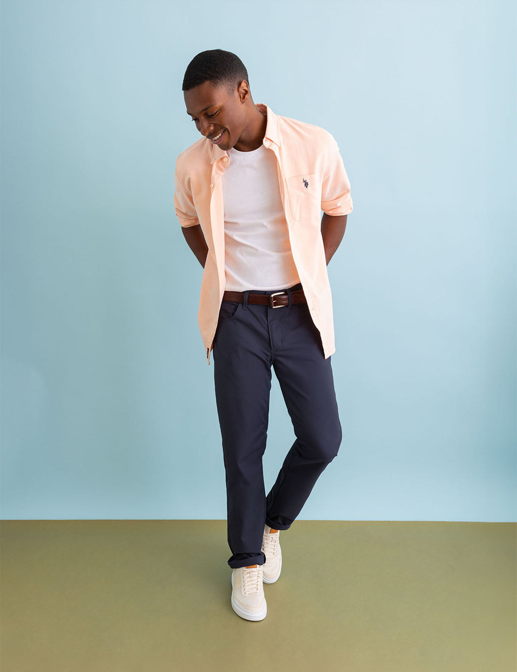 U.S. Polo Assn. - Mens Stretch Knit Tech Pants With Zipper Pockets - Size