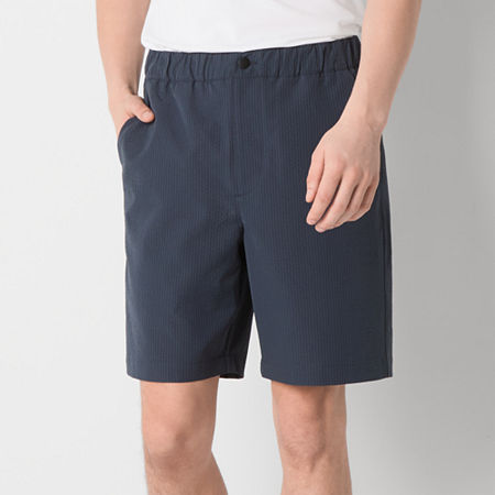 Stylus Mens 10" Pull On Seersucker Deck Short, Medium, Blue