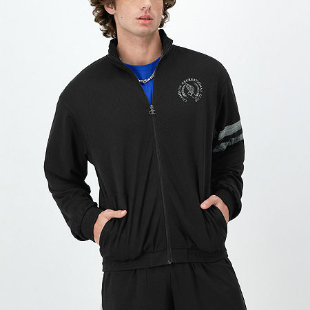 Champion Mens Track Jacket, Small, Black