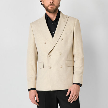 J. Ferrar Mens Slim Fit Tuxedo Jacket, 38 Short, Beige