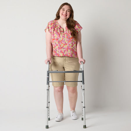 St. John's Bay Womens Mid Rise Easy-on + Easy-off Bermuda Short-Plus, 24w, Brown