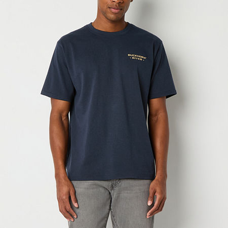 Buckhorn River Mens Crew Neck Short Sleeve Regular Fit Americana Graphic T-Shirt, Xx-large, Blue