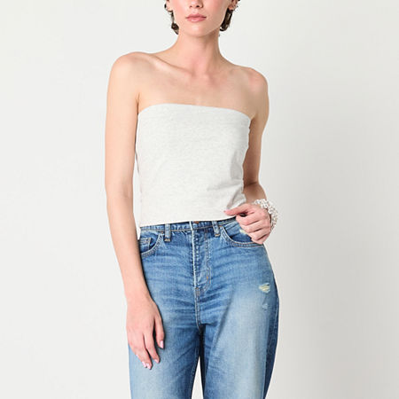 Arizona Womens Tube Top Juniors, Small, Gray