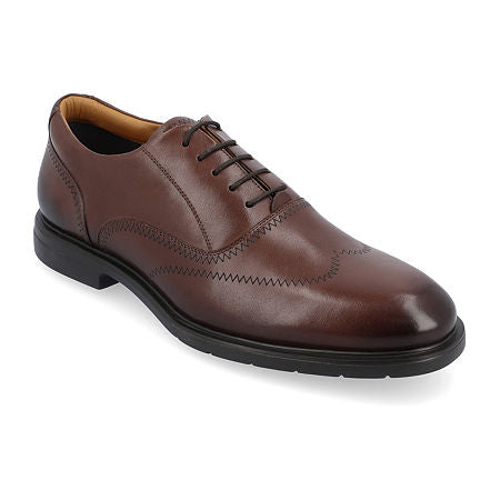 Thomas And Vine Mens Hughes Oxford Shoes, 12 Medium, Brown