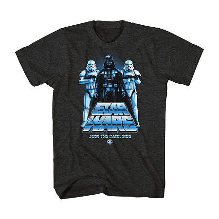 Big and Tall Mens Crew Neck Short Sleeve Regular Fit Star Wars Graphic T-Shirt, 4x-large, Black