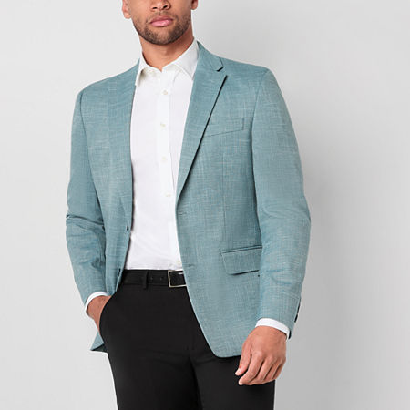 Collection By Michael Strahan Mens Stretch Fabric Modern Fit Sport Coat, 48 Short, Green