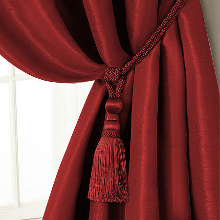 Elrene Home Fashions Amelia Curtain Tie Backs, One Size, Red