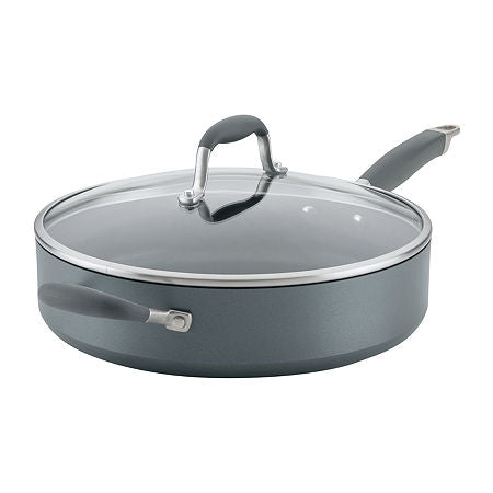 Anolon Advanced Home Hard Anodized 5-qt. Saute Pan with Lid and Helper Handle, One Size, Gray