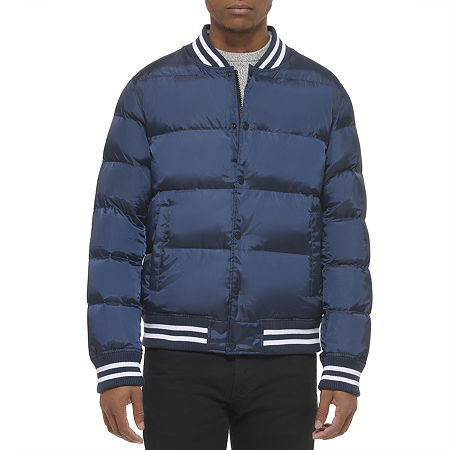 Levi's Mens Quilted Varsity Bomber Jacket, Medium, Blue