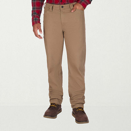 American Outdoorsman Mens Regular Fit Workwear Pant, 32 32, Beige