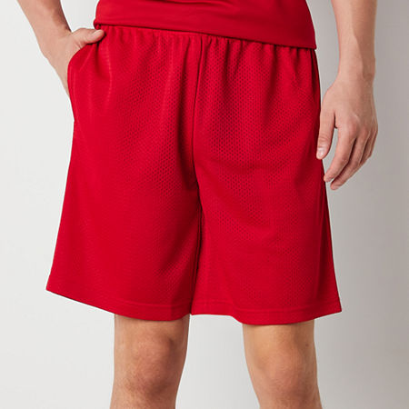 Xersion 9" Mens Mid Rise Basketball Short, Large, Red