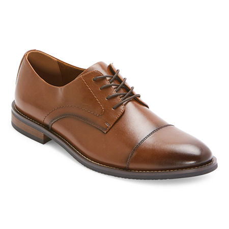 Stafford Mens Wallace Oxford Shoes, 12 Medium, Brown