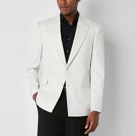 J. Ferrar Mens Slim Fit Tuxedo Jacket, 36 Short, White