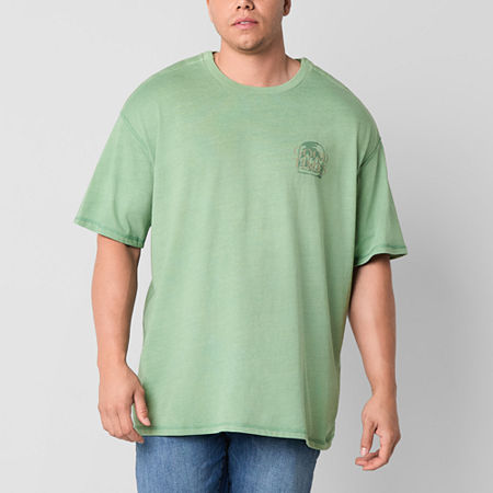 Arizona Big and Tall Mens Crew Neck Short Sleeve Adaptive Classic Fit Graphic T-Shirt, 3x-large, Green
