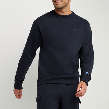 Champion Mens Crew Neck Long Sleeve Sweatshirt, Small, Blue